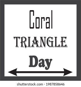 Korallendreieck-Tagestext-Kalligrafie.