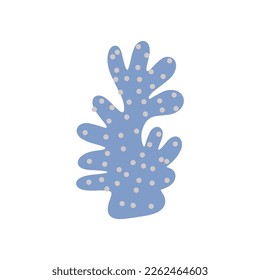 Coral. Underwater element. Vector illustration in scandinavian style. Sea ocean.