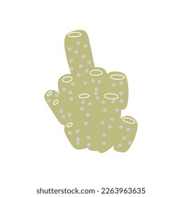 Coral. Underwater element. Vector illustration in scandinavian style. Sea ocean.