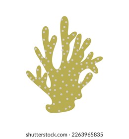 Coral. Underwater element. Vector illustration in scandinavian style. Sea ocean.