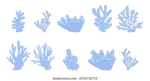 Coral. Underwater element. Vector illustration in scandinavian style. Sea ocean.