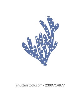 Coral. Underwater element. Vector illustration in scandinavian style. Sea ocean.