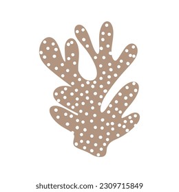 Coral. Underwater element. Vector illustration in scandinavian style. Sea ocean.