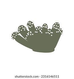 Coral. Underwater element. Vector illustration in scandinavian style. Sea ocean.