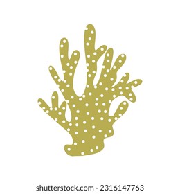 Coral. Underwater element. Vector illustration in scandinavian style. Sea ocean.