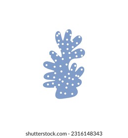 Coral. Underwater element. Vector illustration in scandinavian style. Sea ocean.