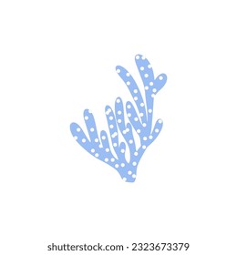 Coral. Underwater element. Vector illustration in scandinavian style. Sea ocean.