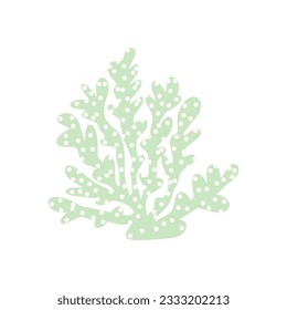 Coral. Underwater element. Vector illustration in scandinavian style. Sea ocean.