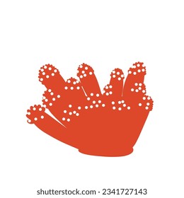 Coral. Underwater element. Vector illustration in scandinavian style. Sea ocean.