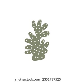 Coral. Underwater element. Vector illustration in scandinavian style. Sea ocean.