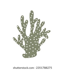 Coral. Underwater element. Vector illustration in scandinavian style. Sea ocean.