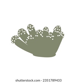 Coral. Underwater element. Vector illustration in scandinavian style. Sea ocean.