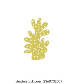 Coral. Underwater element. Vector illustration in scandinavian style. Sea ocean.