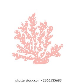 Coral. Underwater element. Vector illustration in scandinavian style. Sea ocean.