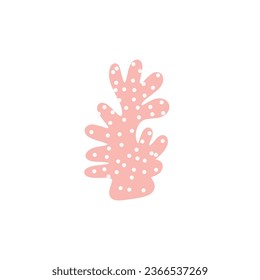 Coral. Underwater element. Vector illustration in scandinavian style. Sea ocean.