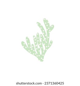 Coral. Underwater element. Vector illustration in scandinavian style. Sea ocean.