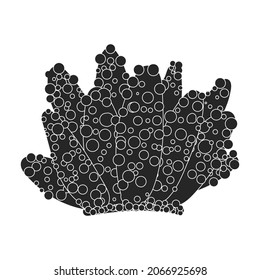 Coral vector black icon. Vector illustration reef of sea on white background. Isolated black illustration icon of coral reef .