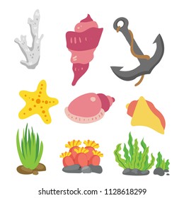 coral vector collection design