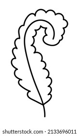Coral. Arrecife coralina vectorial animal marino vida bajo el agua doodle línea blanca negra aislada ilustración.