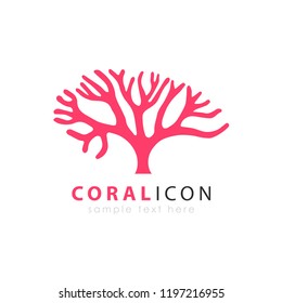 Coral vector icon on white background