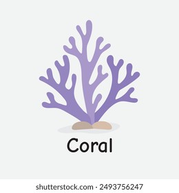 Coral Vector Illustration: Colorful Marine Organism