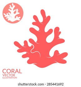 Coral. Vector illustration. Sea life