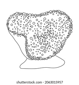 Coral vector outline icon. Vector illustration reef of sea on white background. Isolated outline illustration icon of coral reef .
