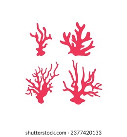 Coral Vector Set. sea corals logo icon