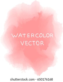 coral watercolor background, vector