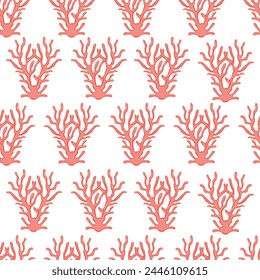 Corals seamless pattern. Trendy sea coral pattern for wrapping paper, wallpaper, stickers, notebook cover and other designs.	