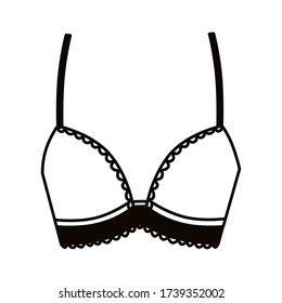 Corbeil. Bra. Lingerie. Simple vector illustration.