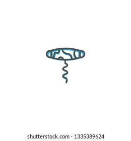 Corckscrew icon design. Gastronomy icon vector illustration design