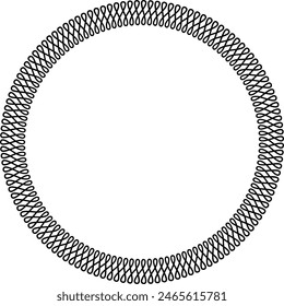 Cord bunding repeat texture circle round frame design handmade store commercial salon beauty shop graphic decoration vector