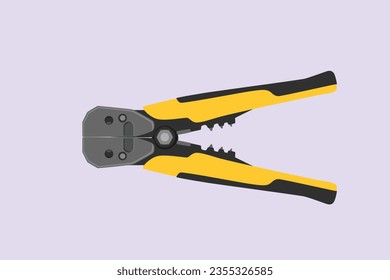 Cord cutting concept. Colored flat vector illustration isolated. 