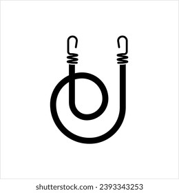 Cordón Con Icono De Garganta, Cuello De Amarre Elástico De Nylon Con Ilustración De Arte Vector De Hook