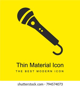 Cord microphone bright yellow material minimal icon or logo design