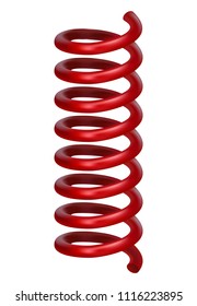 Cord phone plastic red wire mockup. Realistic illustration of cord phone plastic red wire vector mockup for web design isolated on white background