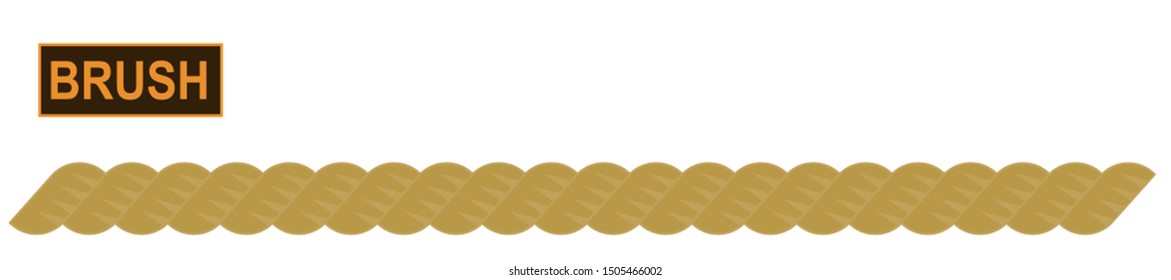 Cord thread ribbon yarn illustrator brush for fashion and digital illustration.