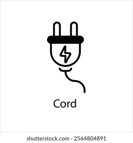 Cord Vector icon stock illustration