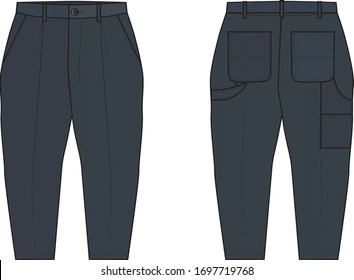 Cord Velvet Baggy Trousers Cad Design