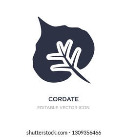 cordate icon on white background. Simple element illustration from Nature concept. cordate icon symbol design.