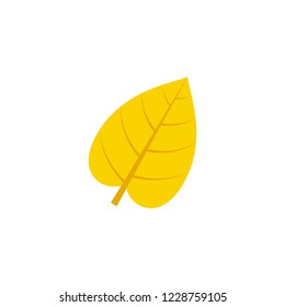 cordate leaf flat icon on transparent background