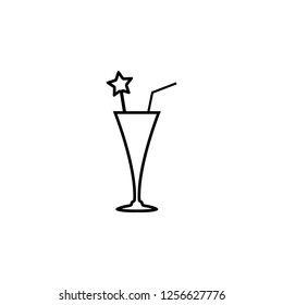 Cordial icon. Simple outline vector of party set icons for UI and UX, website or mobile application