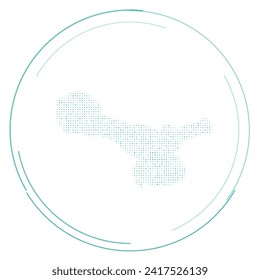Das kabellose Winkelschleifsymbol mit Teelöffeln. Pointillismus-Stil. Vektorgrafik auf weißem Hintergrund