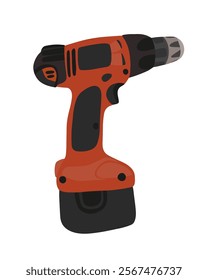 Cordless drill for home improvement projects and repairs in bright orange color