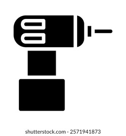 Cordless drill icon. Concept of construction, repair, and maintenance.