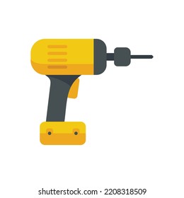 Cordless drill icon. Flat illustration of Cordless drill vector icon isolated on white background