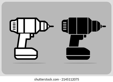 Cordless Drill Icon Images Stock Photos Vectors Shutterstock