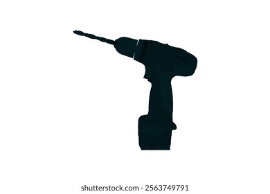 Cordless drill, linear style icon. Cordless drill for convenient construction and repair tasks. Editable stroke width. Drill icon 