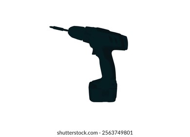 Cordless drill, linear style icon. Cordless drill for convenient construction and repair tasks. Editable stroke width. Drill icon 